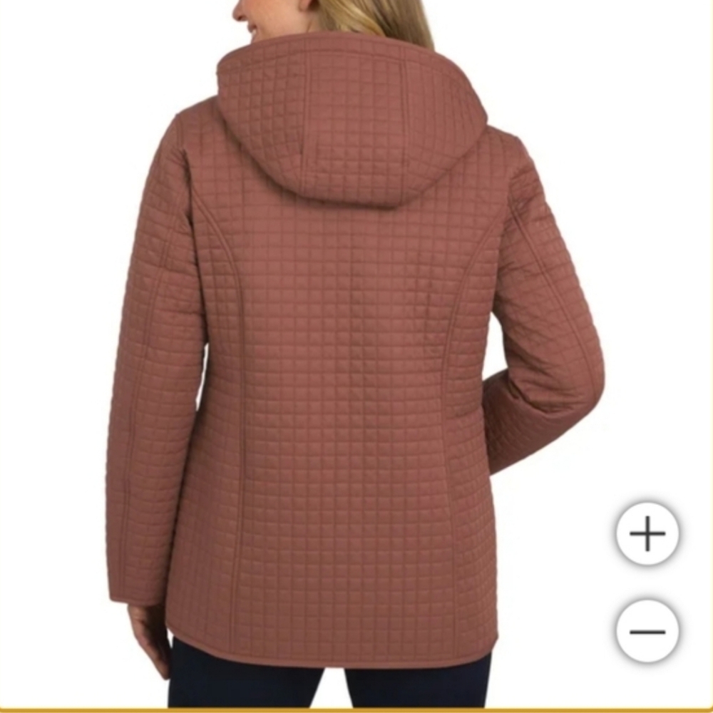 Lands' End Women's Quilted Utility Jacket in Rust - Picture 2 of 4